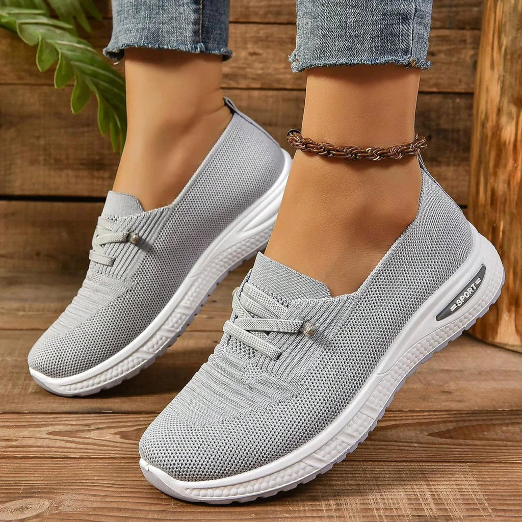 Sneakers Dam Slip On Breda Tår Gråa
