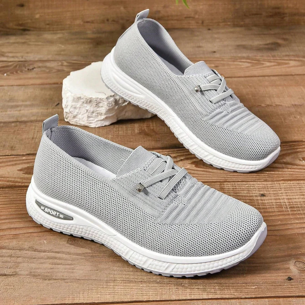 Sneakers Dam Slip On Breda Tår Gråa