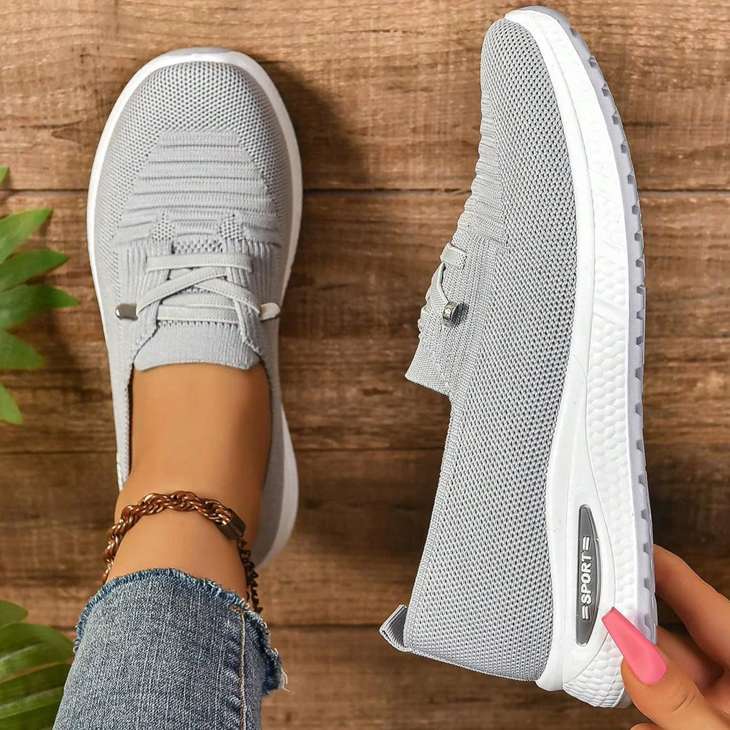 Sneakers Dam Slip On Breda Tår Gråa