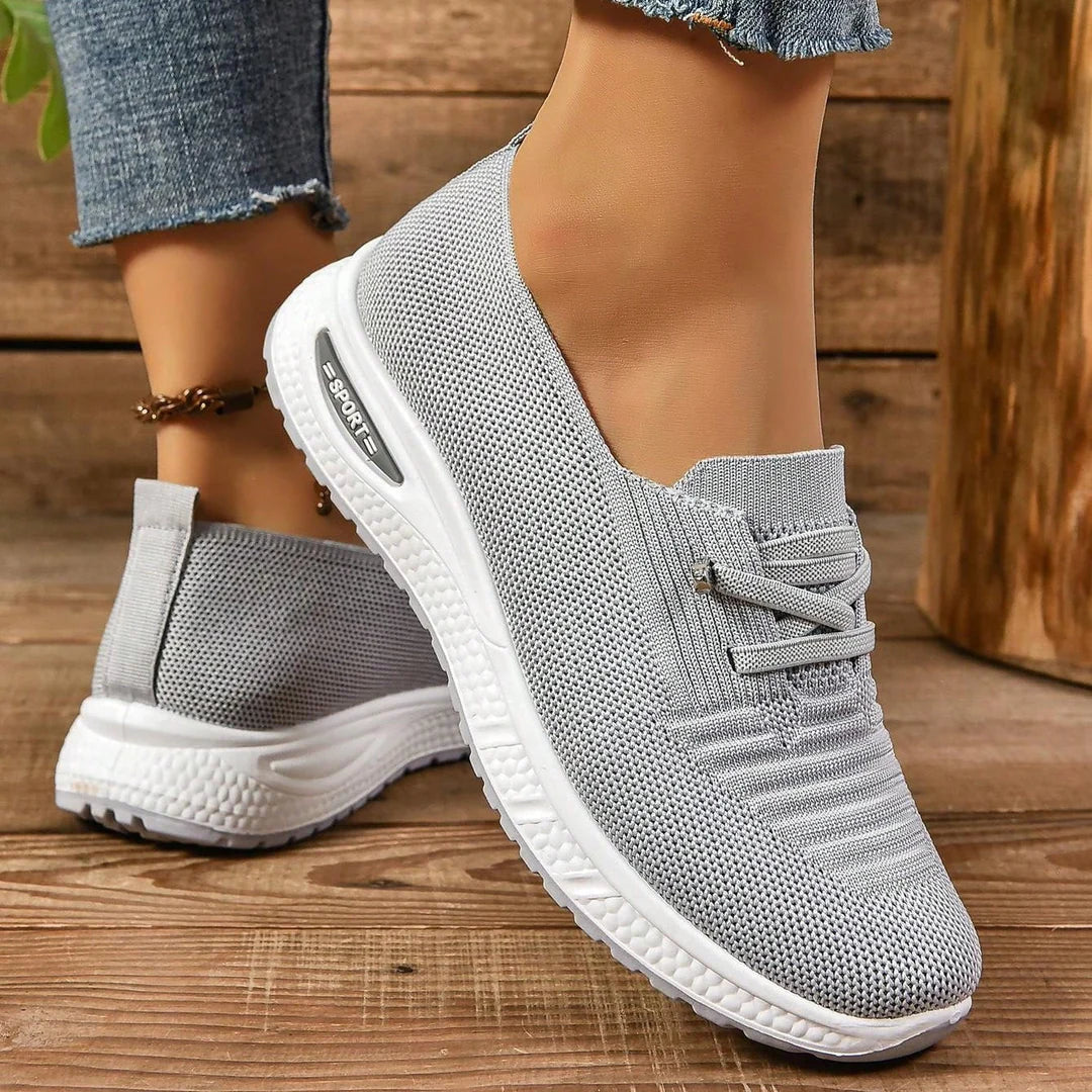 Sneakers Dam Slip On Breda Tår Gråa