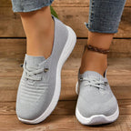 Sneakers Dam Slip On Breda Tår Gråa
